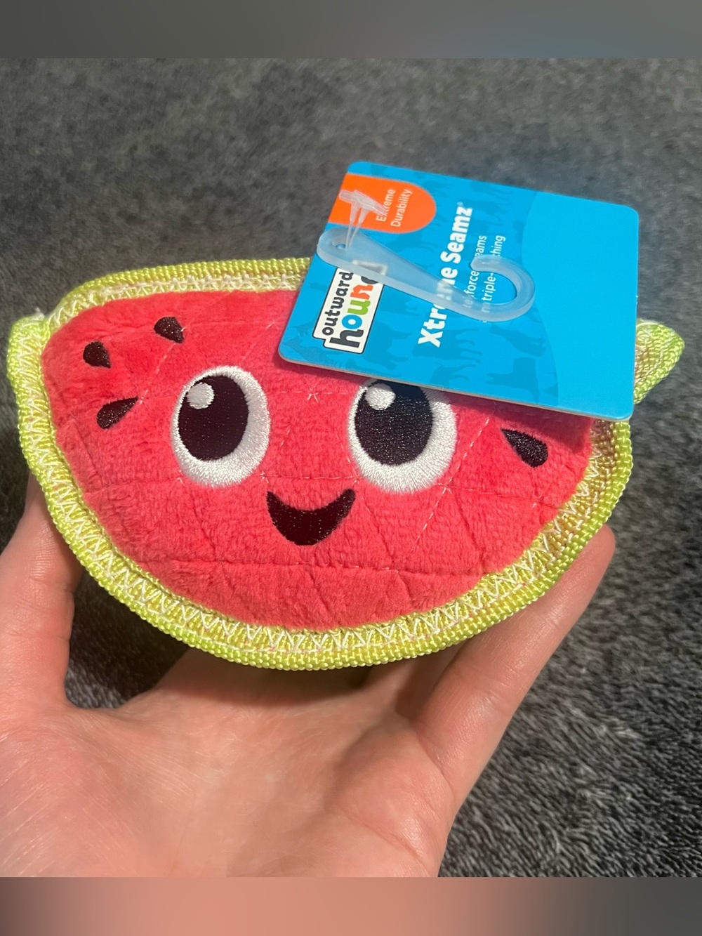 Outward Hound Red Watermelon Plush Dog Toy